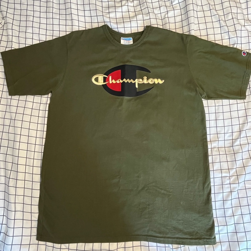 Champion Green Cotton T-Shirt